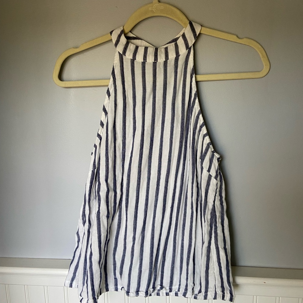 Nautical Halter Top - Navy Stripes!